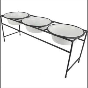 Platinum Pets Triple Diner Feeder with Stainless Steel Dog Bowls